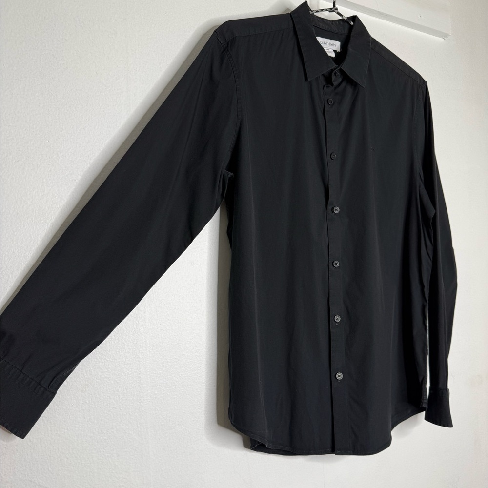 Calvin Klein Black Stretch-Cotton Shirt